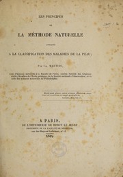 Cover of: Les principes de la méthode naturelle appliqués à la classification des maladies de la peau