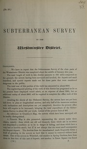 Cover of: Subterranean survey of the Westminster District