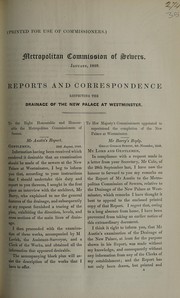 Cover of: Reports and correspondence respecting the drainage of the new palace at Westminster by London (England). Metropolitan Commission of Sewers