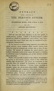 Extract from a lecture on the nervous system, January 1839 by Hall, Marshall