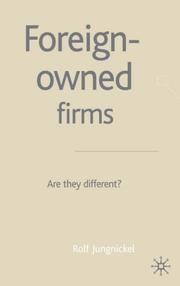 Cover of: Foreign-Owned Firms: Are They Different?