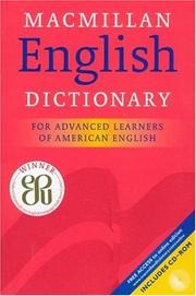 Cover of: Macmillan English Dictionary: For Advanced Learners of American English; includes CD-ROM