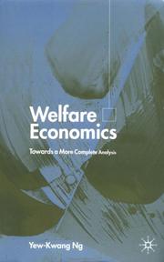 Cover of: Welfare Economics by Yew-Kwang Ng
