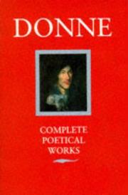 Cover of: Poetical Works (Oxford Standard Authors: John Donne)