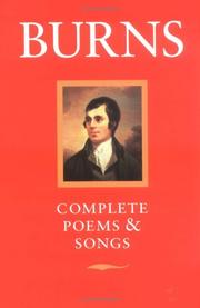 Cover of: Burns, poems and songs by Robert Burns