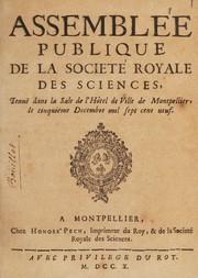 Assemblée publique de la Societé royale des sciences by France) Société royale des sciences (Montpellier