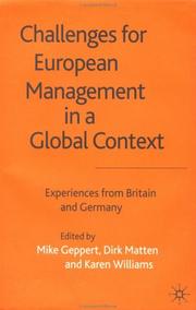 Challenges for European management in a global context