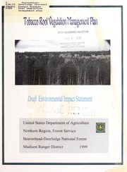 Beaverhead-Deerlodge National Forest Tobacco Root vegetation management plan by Beaverhead-Deerlodge National Forest (Agency : U.S.)
