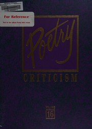 Cover of: Poetry Criticism