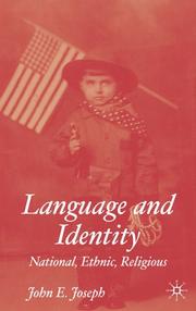 Cover of: Language and identity: national, ethnic, religious