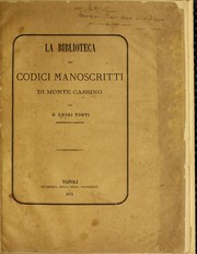 Cover of: La biblioteca dei codici manoscritti di Monte Cassino