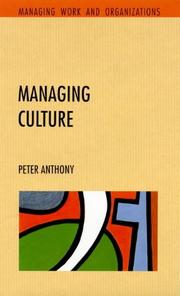 Cover of: Managing culture