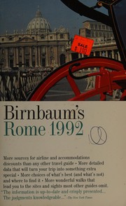 Cover of: Birnbaum's Rome 1992 by Stephen Birnbaum, Alexandra Mayes Birnbaum