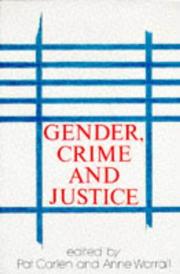 Gender Crime & Justice by Pat Carlen