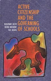 Cover of: Active citizenship and the governing of schools