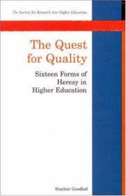 Cover of: The quest for quality by Goodlad, Sinclair.