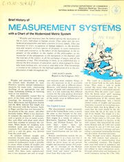Cover of: Brief history of measurement systems: with a chart of the modernized metric system.