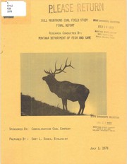 Cover of: Bull Mountains coal field study by Gary L. Dusek