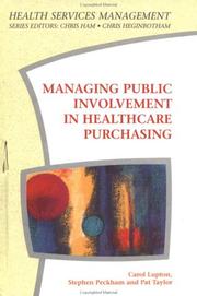 Cover of: Managing public involvement in healthcare purchasing