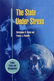 Cover of: The state under stress: can the hollow state be good government?