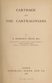 Cover of: Carthage and the Carthaginians