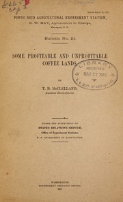 Cover of: Some profitable and unprofitable coffee lands