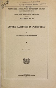 Cover of: Coffee varieties in Porto Rico