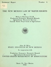 Cover of: The New Mexico law of water rights