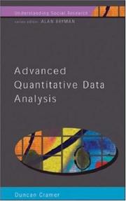 Cover of: Advanced quantitative data analysis