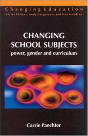 Cover of: Changing School Subjects | Paechter