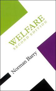 Cover of: Welfare (Concepts in the Social Sciences) | Norman P. Barry