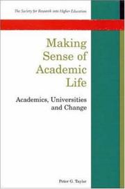Cover of: Making Sense of Academic Life (SRHE)