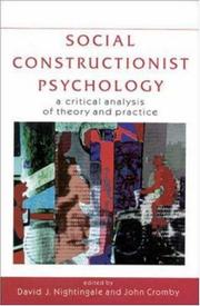 Cover of: Social Constructionist Psychology: A Critical Analysis of Theory and Practice