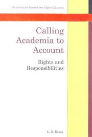 Cover of: Calling academia to account by G. R. Evans