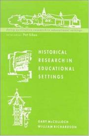 Cover of: Historical Research in Educational Settings