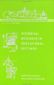 Cover of: Historical Research in Educational Settings