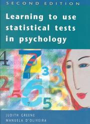 Cover of: Learning to Use Statistical Tests in Psychology (Open Guides to Psychology)
