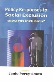 Cover of: Policy Responses to Social Exclusion by Janie Percy-Smith