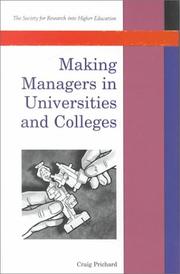 Cover of: Making Managers in Universities and Colleges (Society for Research into Higher Education)