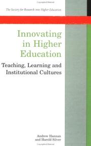 Cover of: Innovation in Higher Education by Andrew Hannan, Harold Silver