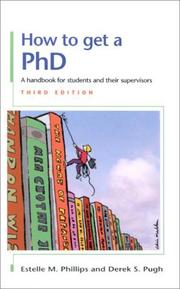 Cover of: How to get a PhD by Estelle Phillips