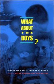 Cover of: What About the Boys?: Issues of Masculinity in Schools