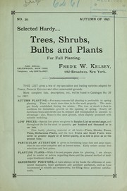 Cover of: Selected hardy trees, shrubs, bulbs and plants for fall planting
