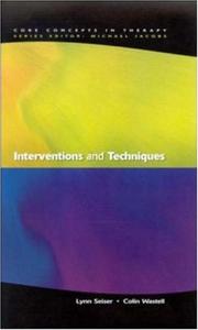 Cover of: Interventions and Techniques (Core Concepts in Therapy)