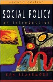 Cover of: Social policy: an introduction