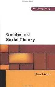 Cover of: Gender and social theory