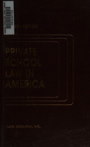 Cover of: Private School Law in America