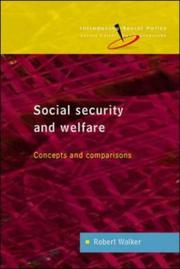 Cover of: Social Security and Welfare by Robert Walker