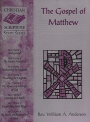 Cover of: The Gospel of Matthew (Christian Scripture Study) by William A. Anderson