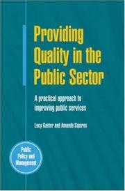 Cover of: Providing Quality in the Public Sector by Lucy Gaster, Amanda Squires